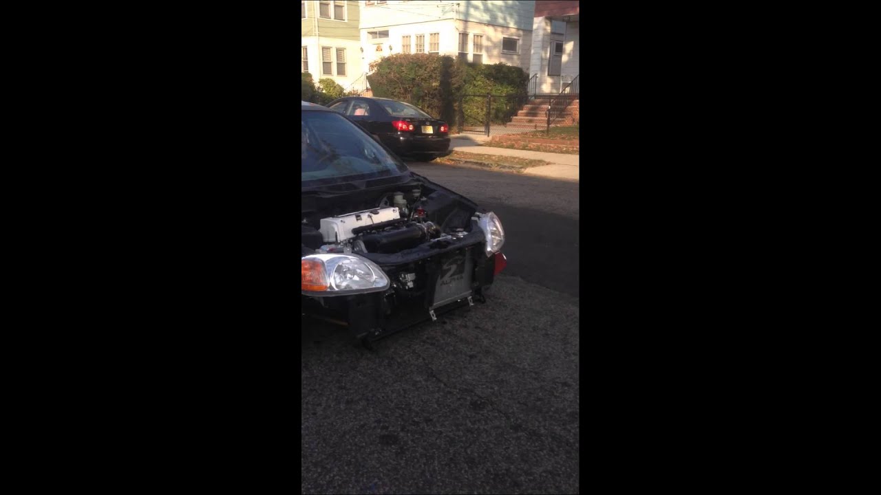 First Test Drive 96 Civic EK K20 Open Header K-Tuned Ram Horn Header