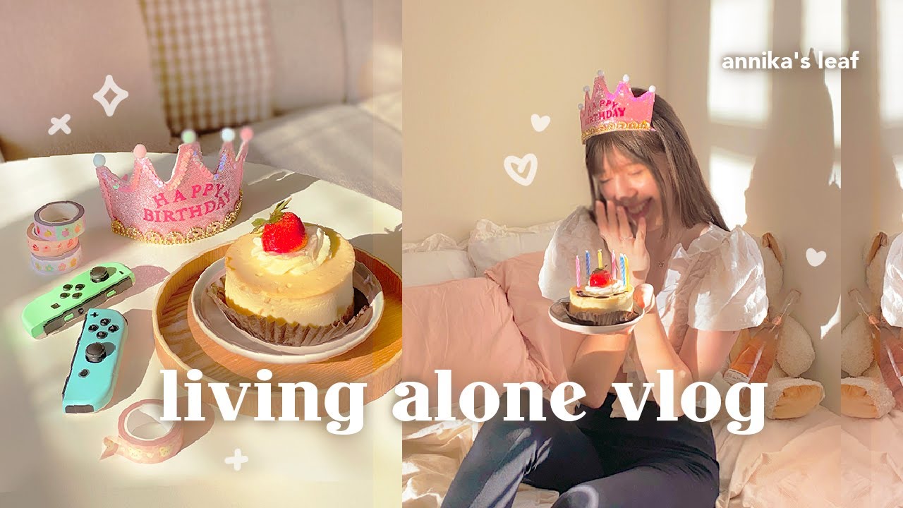 simple birthday living alone 🌷🍰 small business launch day! making washi tape, new acnh switch