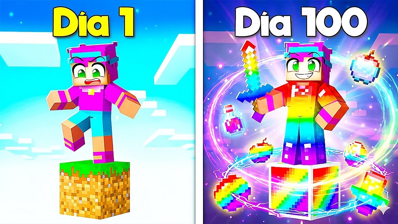 Sobreviv&iacute; 100 D&iacute;as en Bloque SUPER OP en Minecraft...