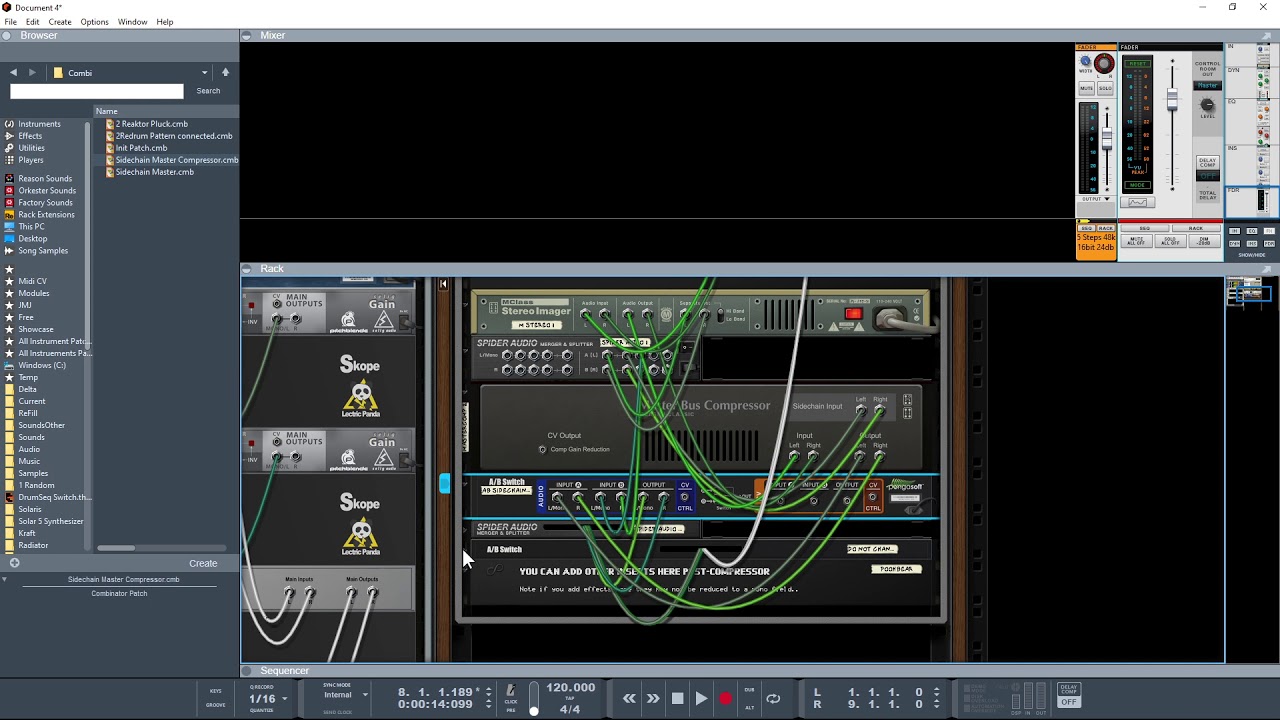 A Sidechain Master Compressor Combinator (Reason 11 above only)