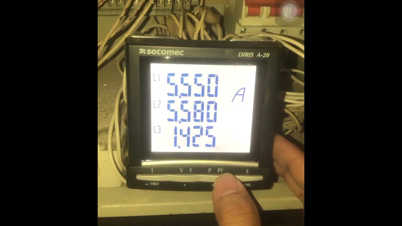 How to set power meter Diris A20-SOCOMEC- English