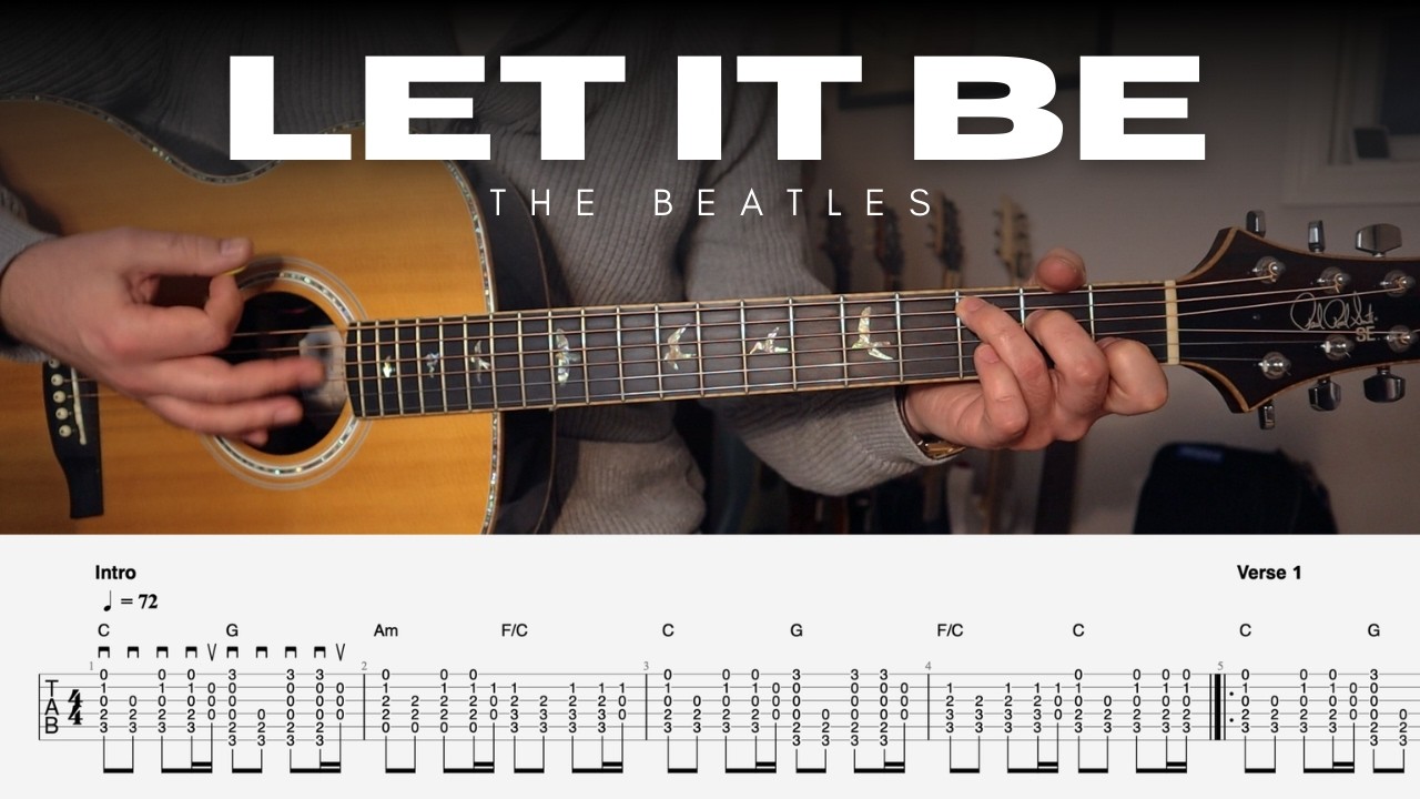 The Beatles - Let it Be (Guitar Cover w/ Tab)