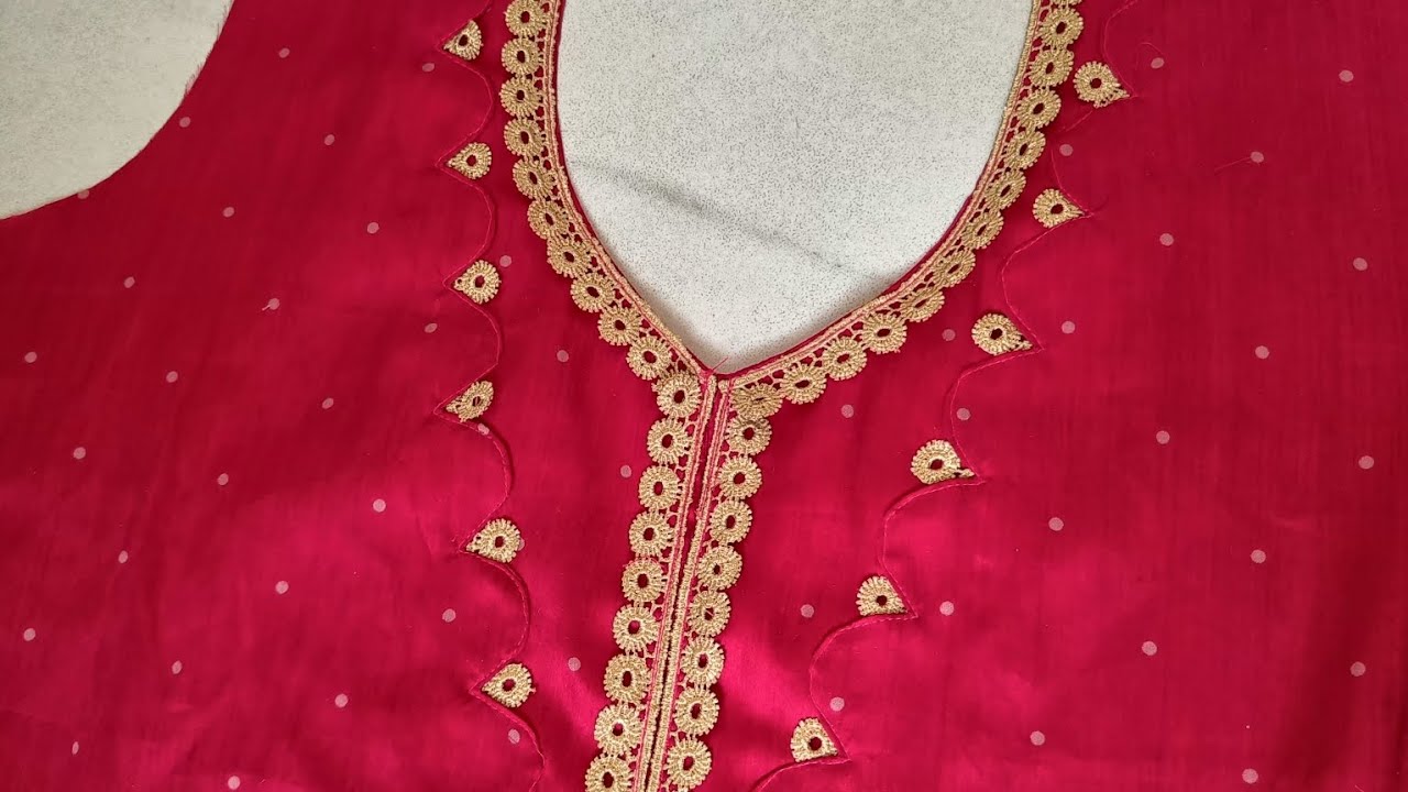 Full tutorial of front kurti neck #foryou #trending #sewing #clothingdesign #kurtisstyle #viral