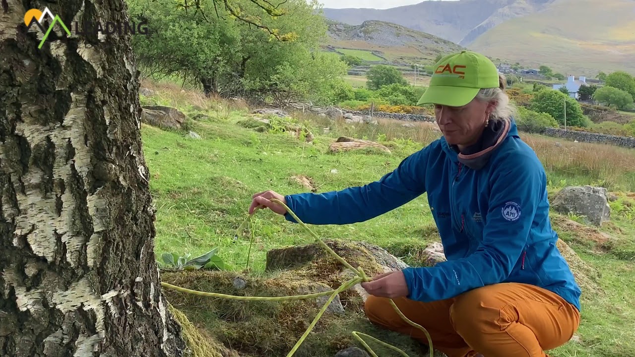 Tying into anchors (rope only) suitable for a Summer Mountain Leader