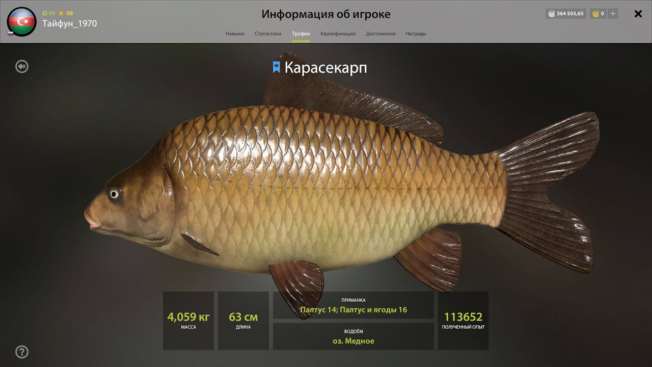 Russian Fishing 4 озеро медное 3 трофа