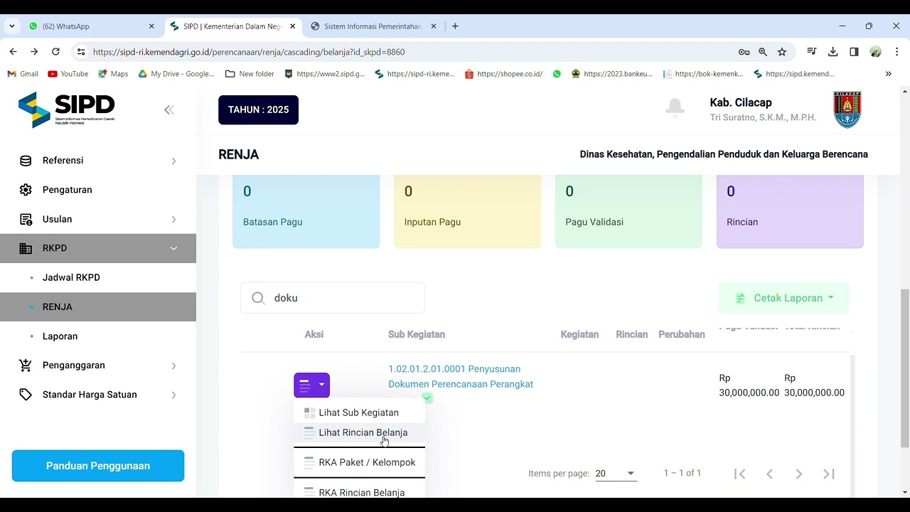 CARA ENTRY RANCANGAN PRA RKA TA 2025 PADA SIPD RI