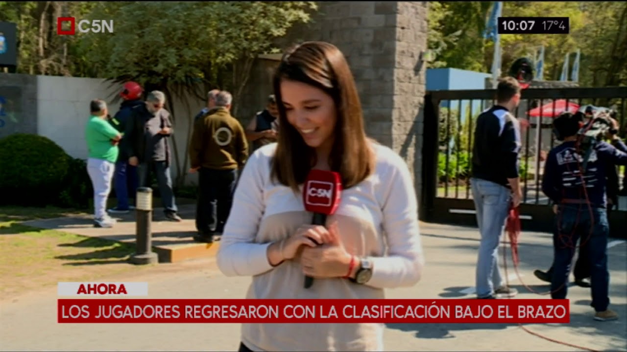 El blooper en el predio de Ezeiza con nuestra cronista Luli Trujillo