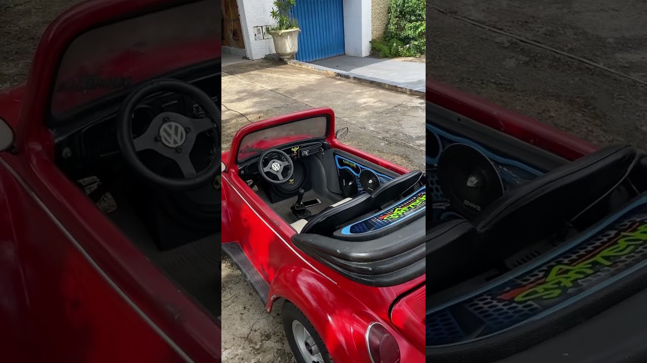 MINI- FUSCA COM SOM AUTOMOTIVO TOP