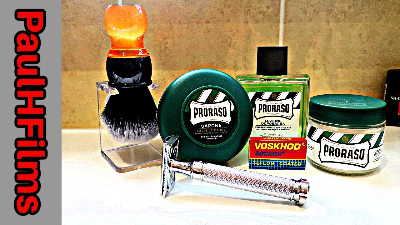 Proraso Green Shave | Muhle R89 Twist | Voskhod DE Blade