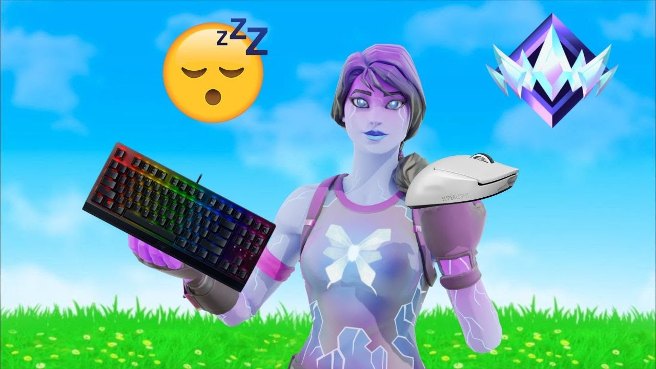 Razer BlackWidow Chroma V3 TKL (Green Switches)😴 Fortnite Keyboard & Mouse ASMR Gameplay