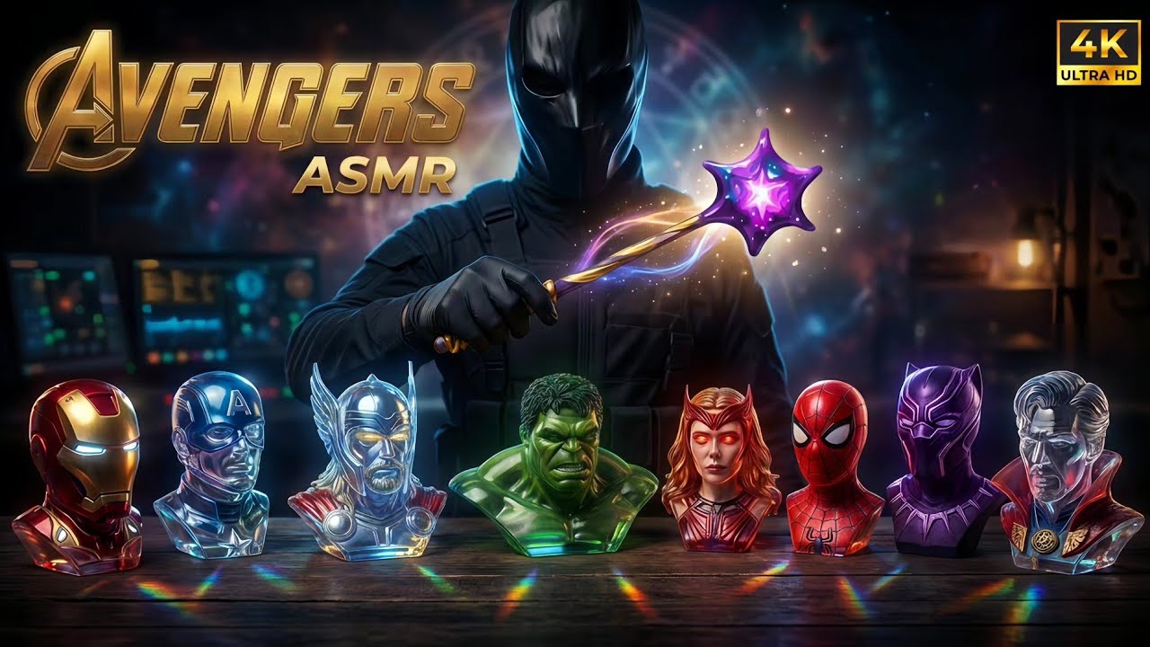 Avengers ASMR 4K 🔊 Opening Helmets | Relaxing Marvel Sounds