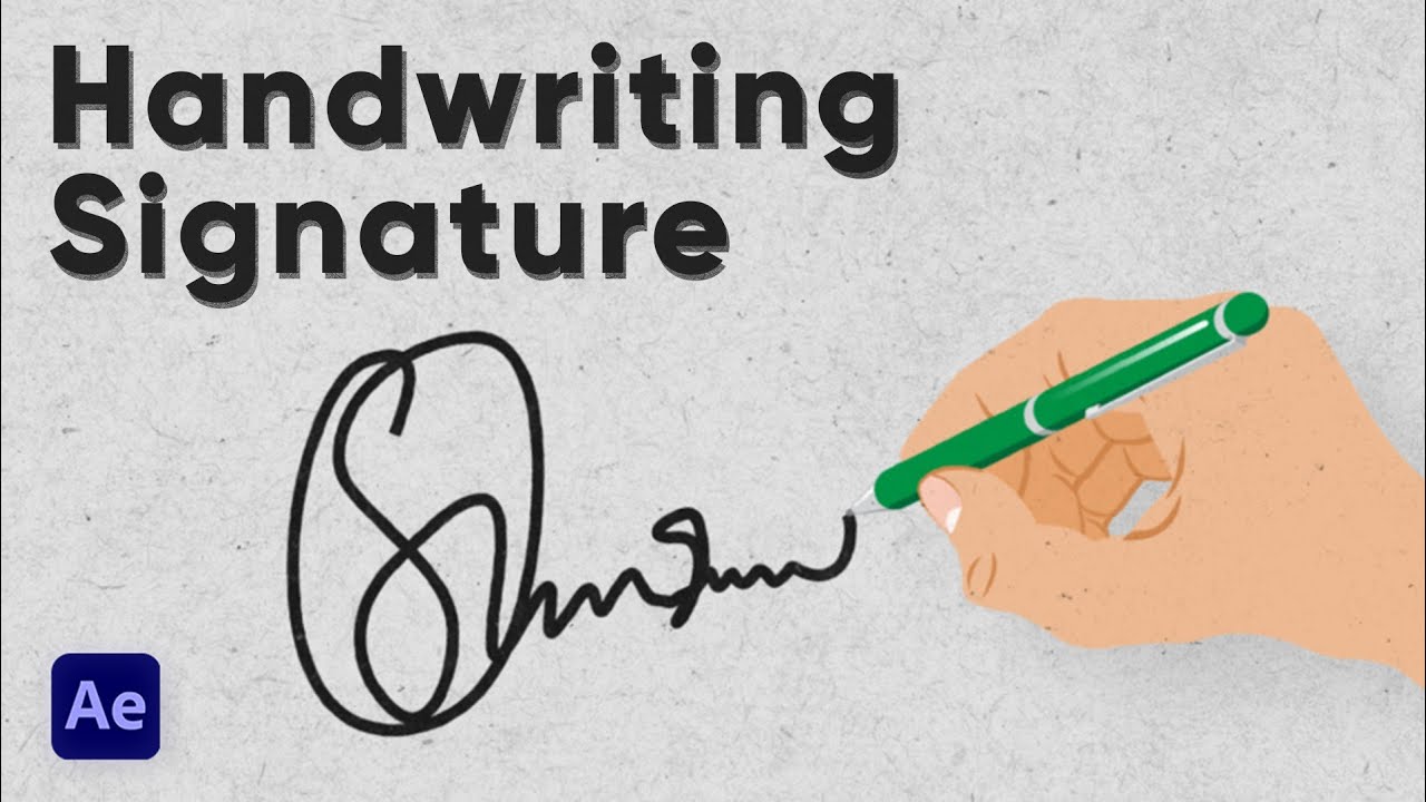 Handwriting Signature Animation in After Effects | After Effects Tutorial