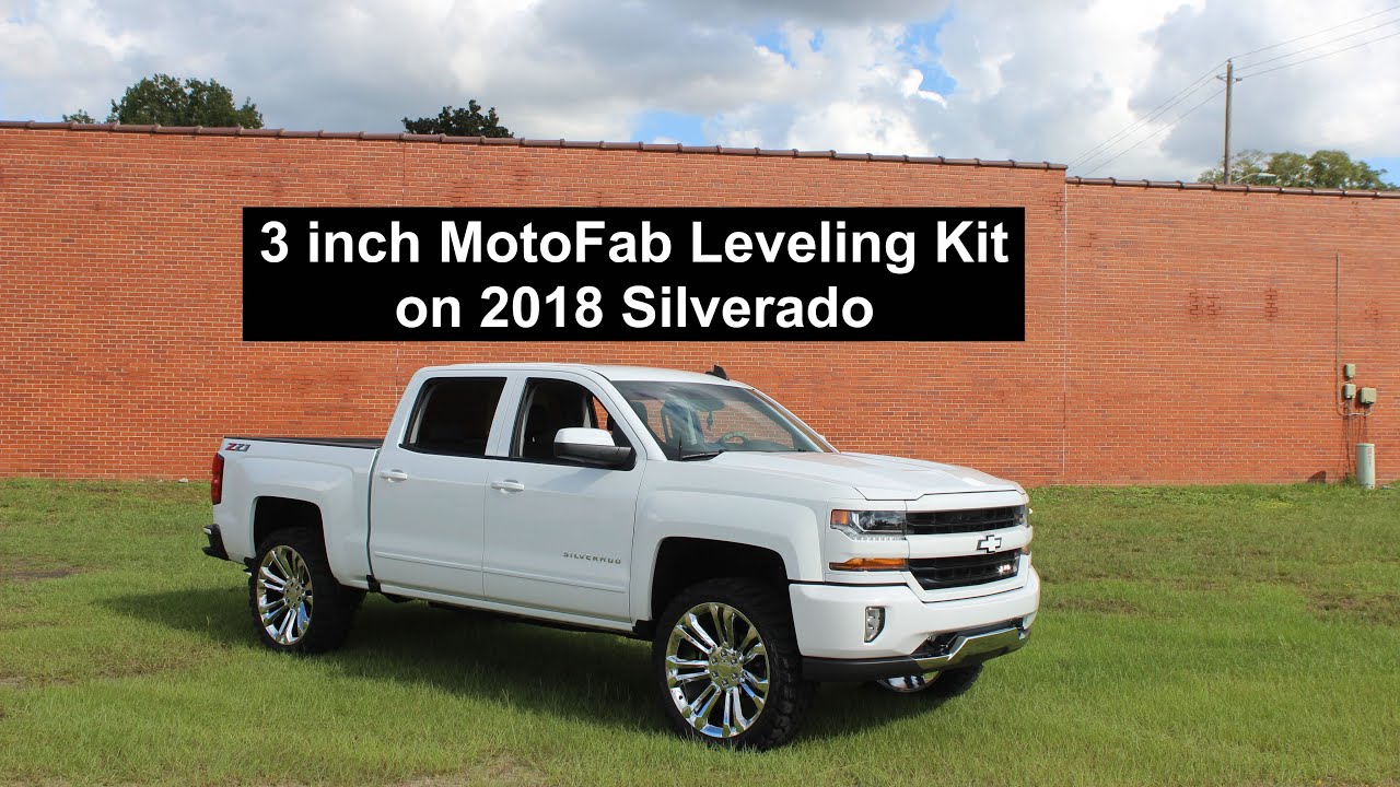 3 Inch MotoFab Leveling Kit and Upper Control Arms on 2018 Silverado