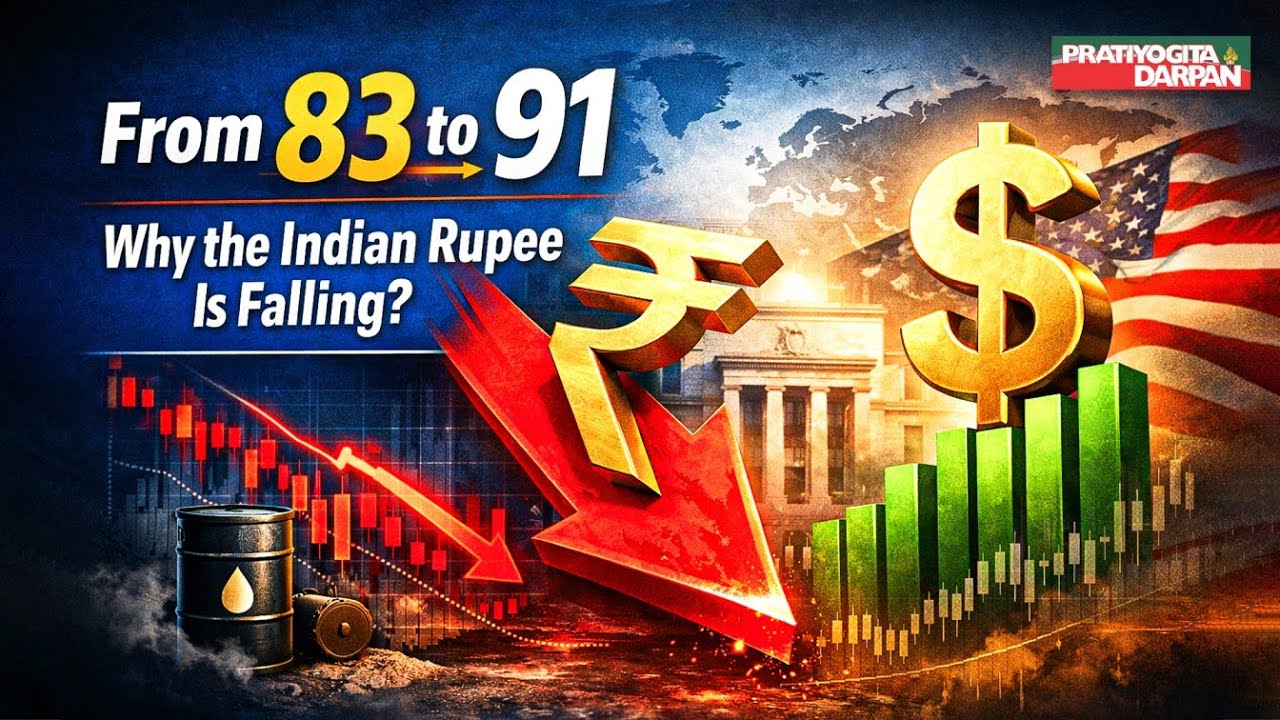 Why Indian Rupee Is Falling Against Dollar? | INR Depreciation Explained | Pratiyogita Darpan