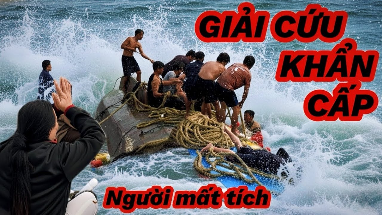 QUÁ CĂNG THẲNG! Giải Cứu Người Mất Tích Do Chìm Ghe Bóng Mực Ở Biển La Gi. Rất Khẩn Cấp & Nguy Hiểm