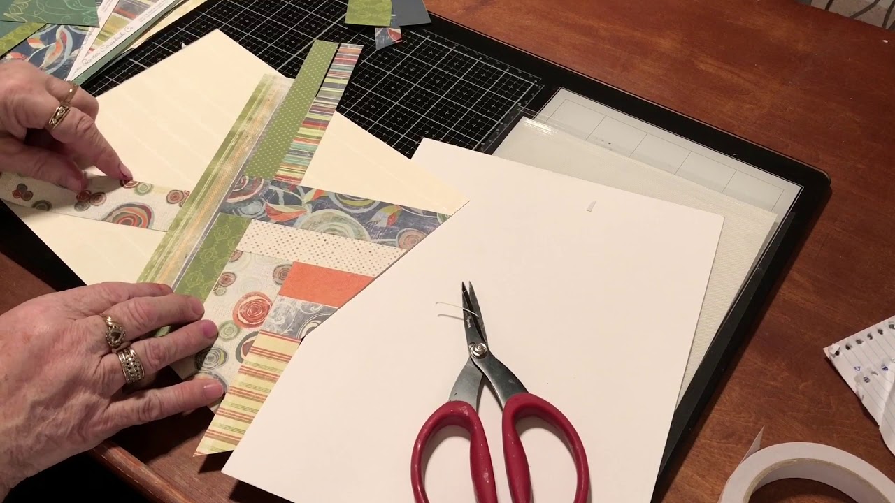 Card backgrounds using paper scraps
