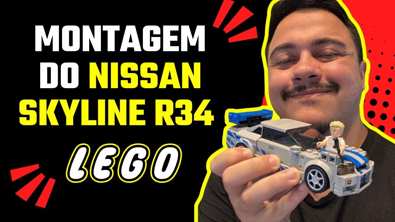 Montando o Nissan Skyline R34 de LEGO: Um Ícone em Cada Detalhe! 🚗🧱