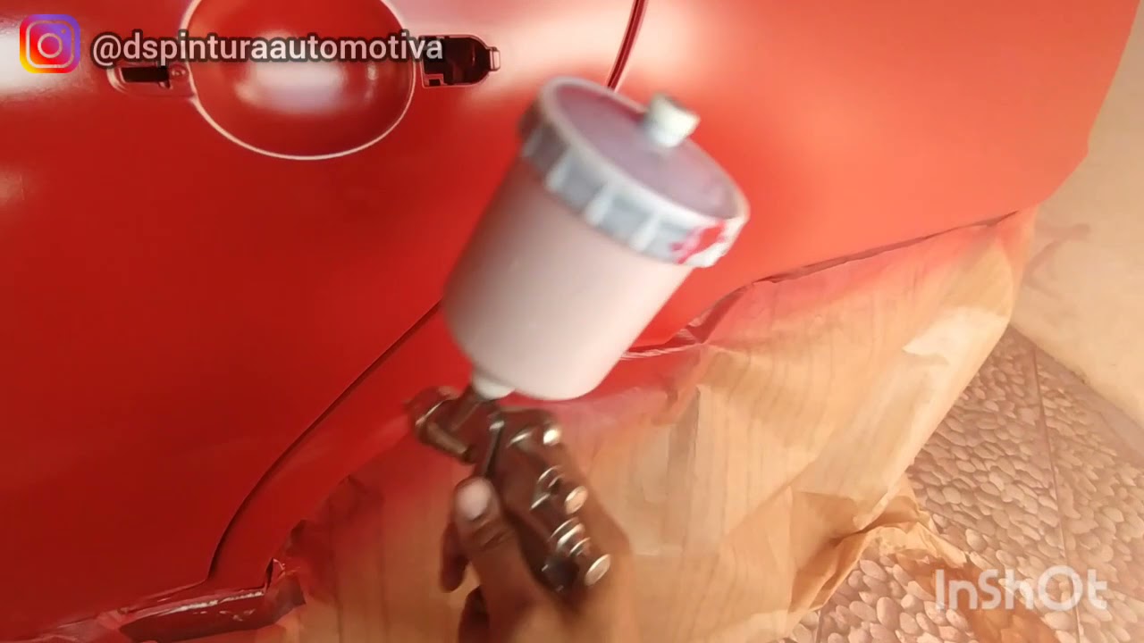 Como pintar qualquer carro Siena Vermelho Alpine