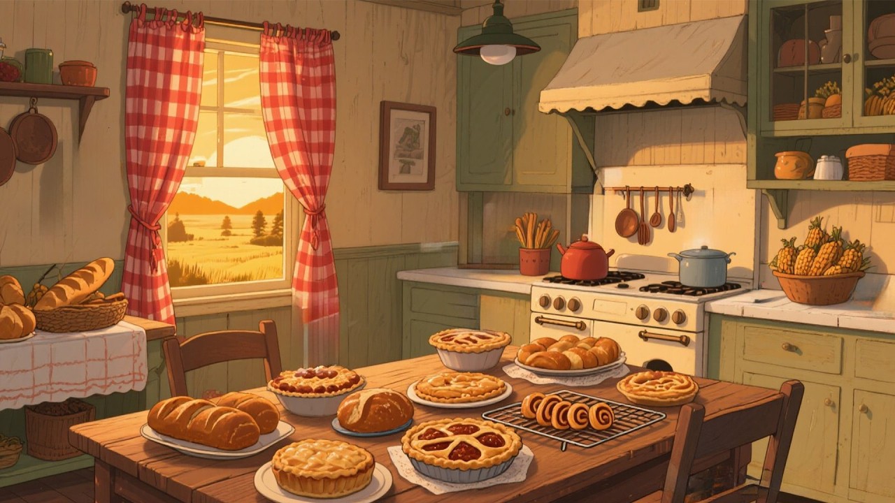 A Peaceful 1940s Home Kitchen — Another Room Where the Heart of the House Beats in Gentle Silence