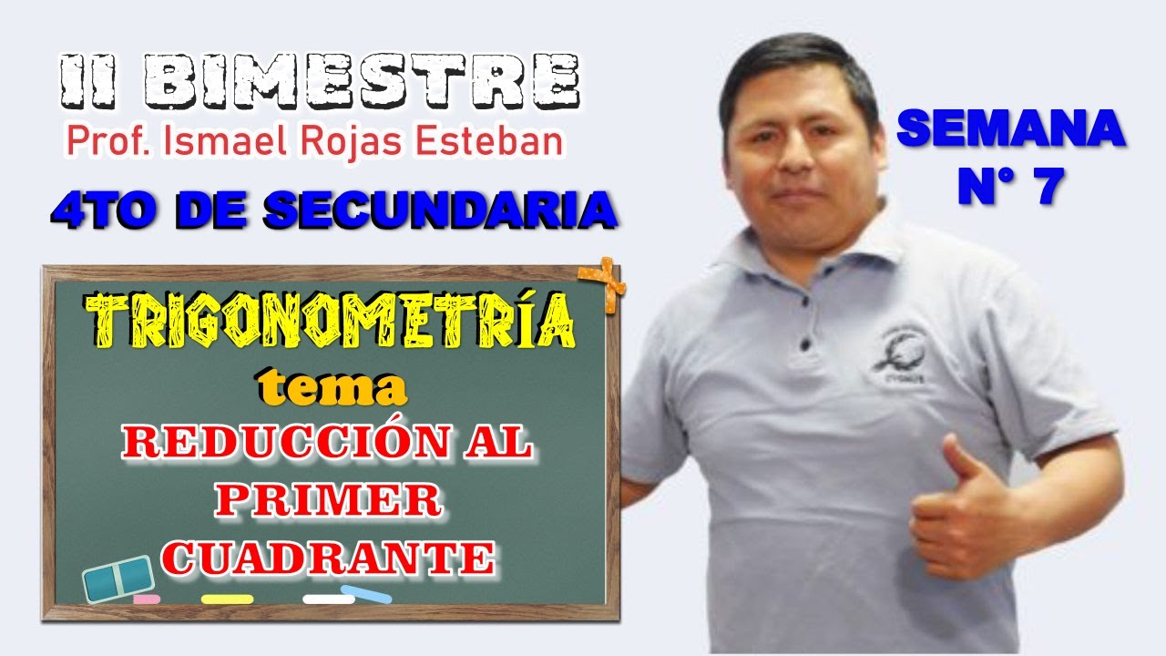 REDUCCIÓN AL PRIMER CUADRANTE I 4TO DE SECUNDARIA - PAMER