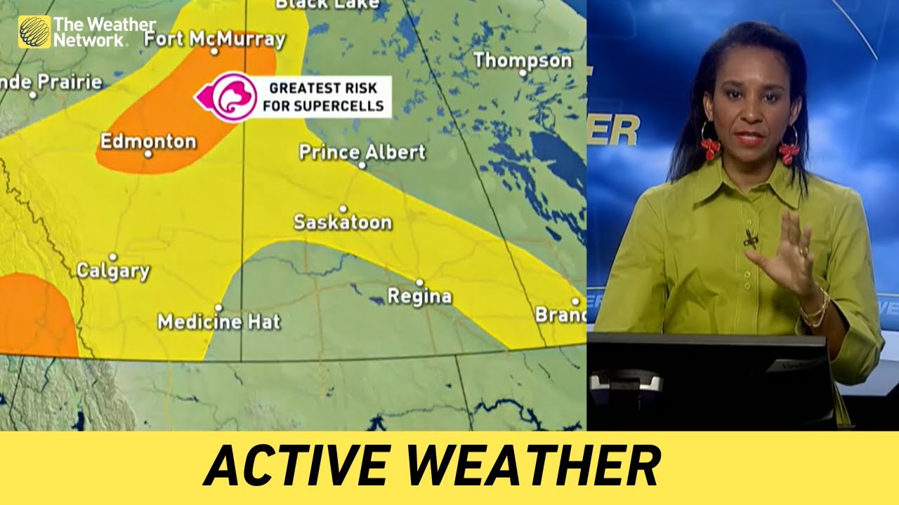 Large Hail a Risk as Thunderstorms Stretch From B.C. to Saskatchewan