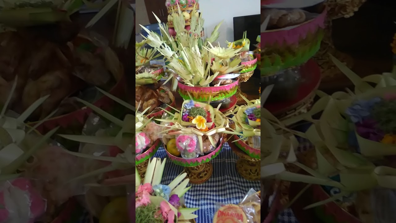 Cara menata ayaban tumpeng 11, tebasan dan sesayut sebagai lambang perut