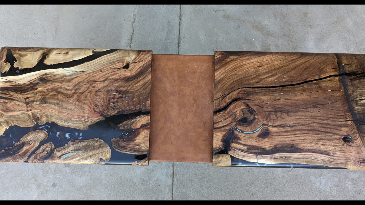 EPOXY RESIN PISTACHIO WOOD BENCH