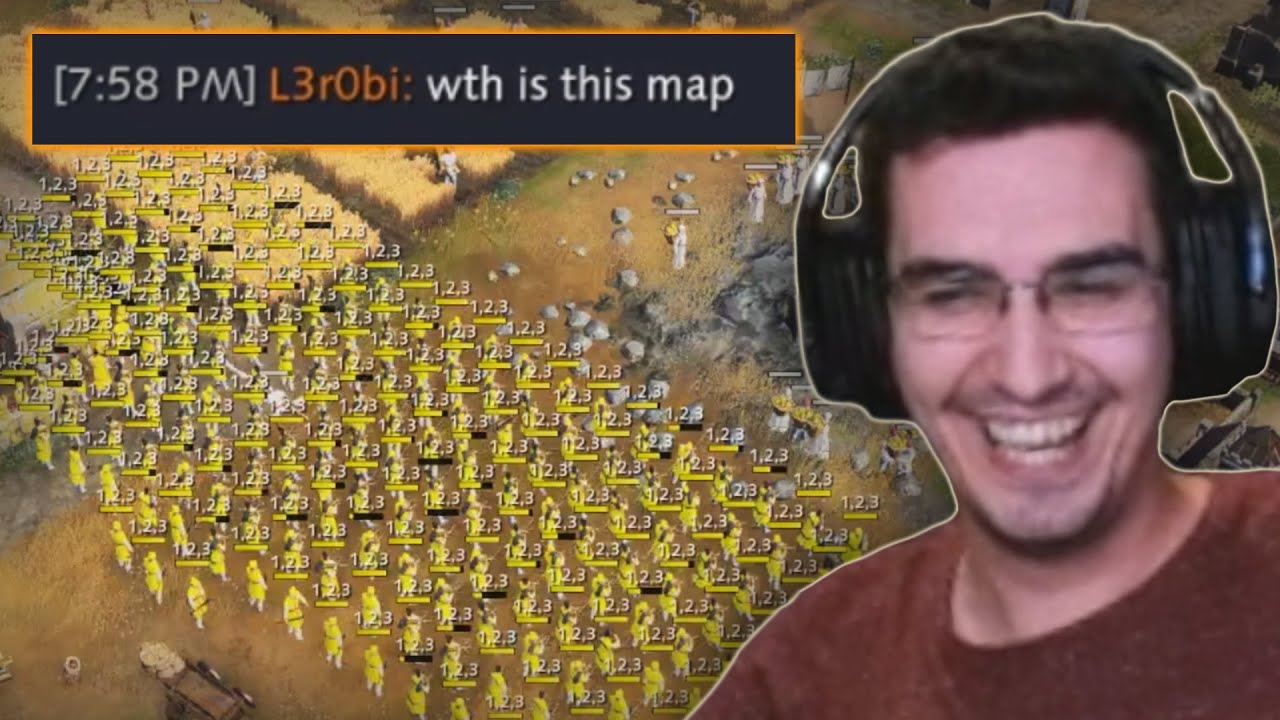 200/200 Villager Push on Mountaing Clearing in 4v4 ranked