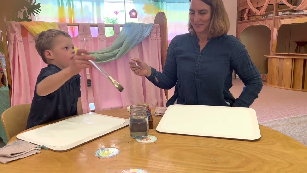 A Waldorf Wet on Wet Painting Demonstration