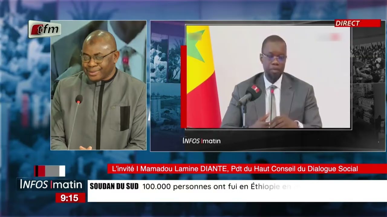 l'invite d'infos matin | Mamadou Lamine DIANTE, Pdt du Haut Conseil du Dialogue Social