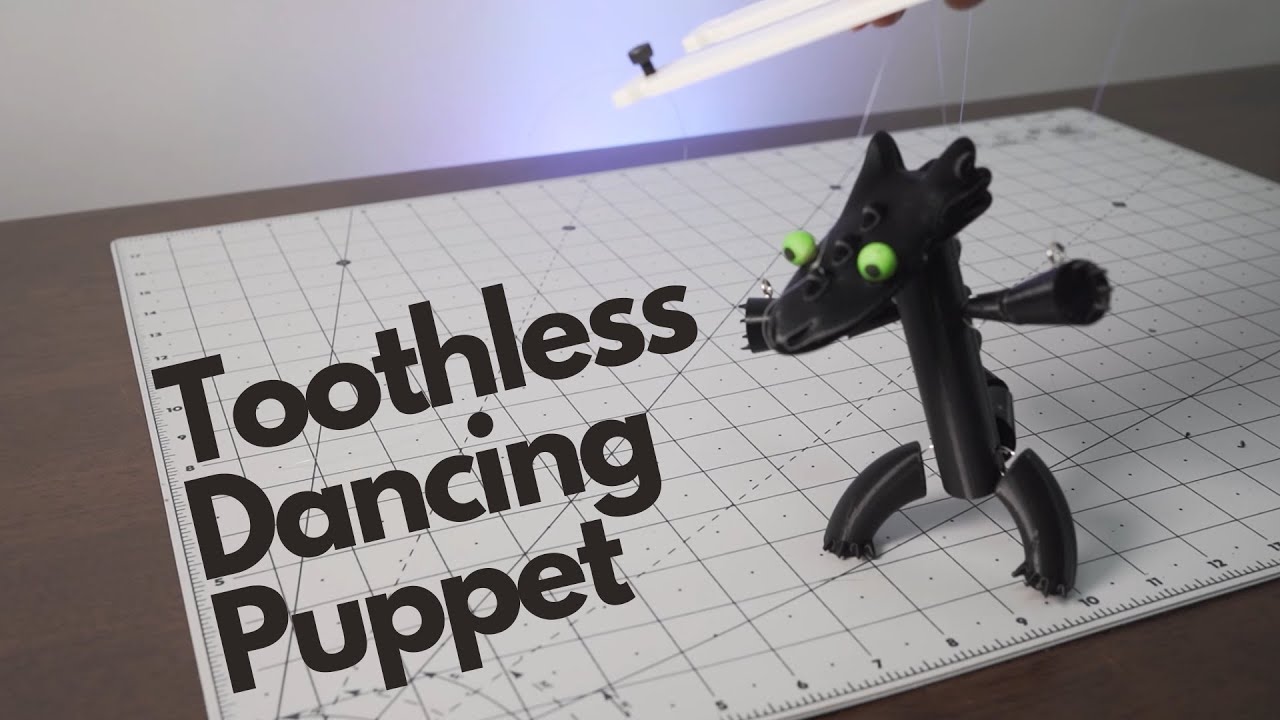 Toothless Dancing 3d printed Puppet!? Meme in real life