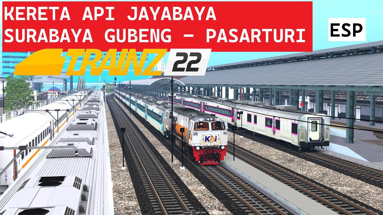 KERETA API JAYABAYA SURABAYA GUBENG - PASARTURI | TRAINZ SIMULATOR INDONESIA