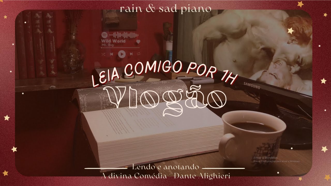 Leia comigo por 1h + piano e chuva | Sonho de Estante
