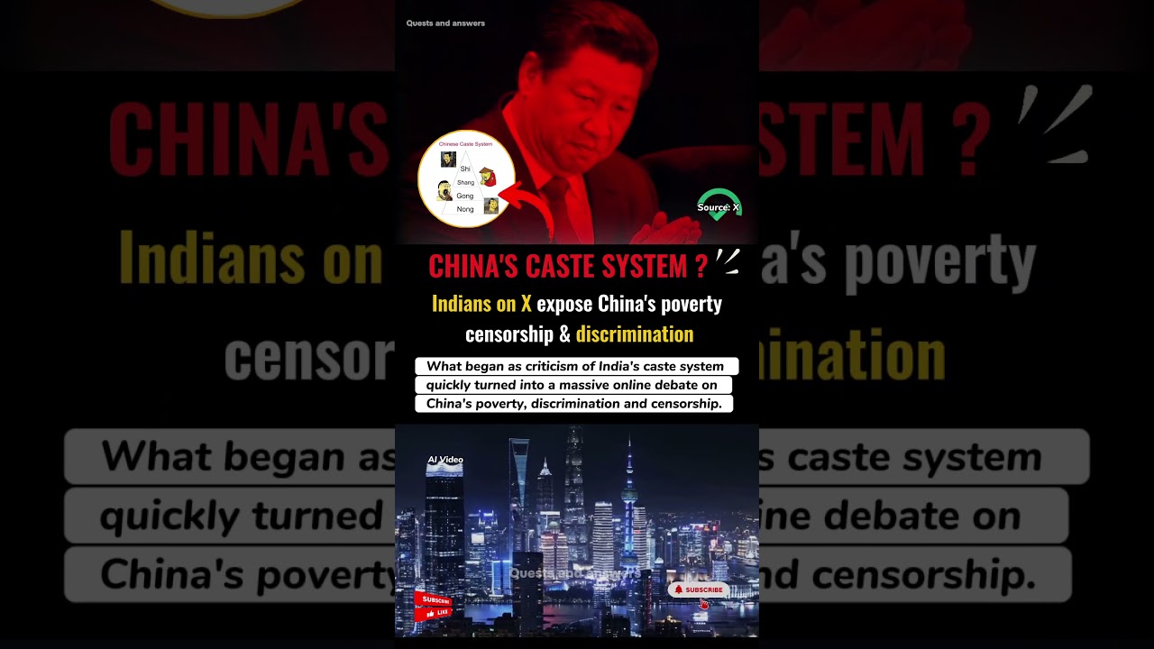 Indians on X expose china's caste system,poverty & discrimination #china #india #shorts #viral #usa