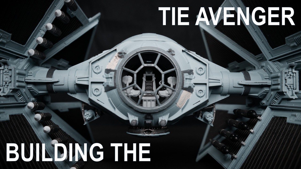 Создание модели истребителя TIE Avenger, напечатанной на 3D-принтере, и работа над кабиной пилота...