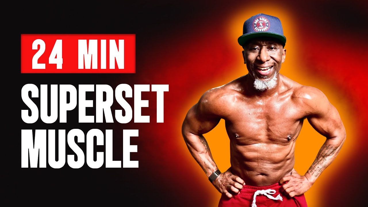 24 Min Muscle Building Workout At Home  (Men Over 40)