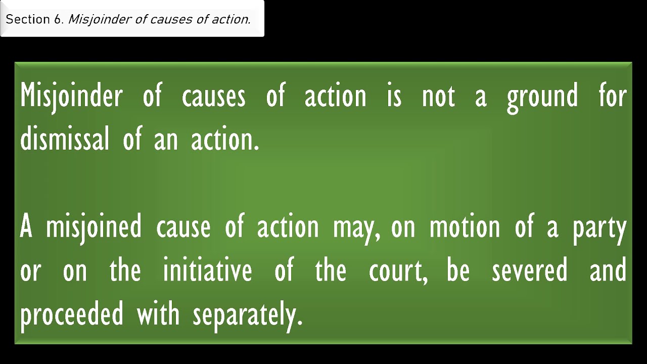 RULES OF COURT 2019 Rules of Civil Procedure - Rule 2 (Cause  of Action)