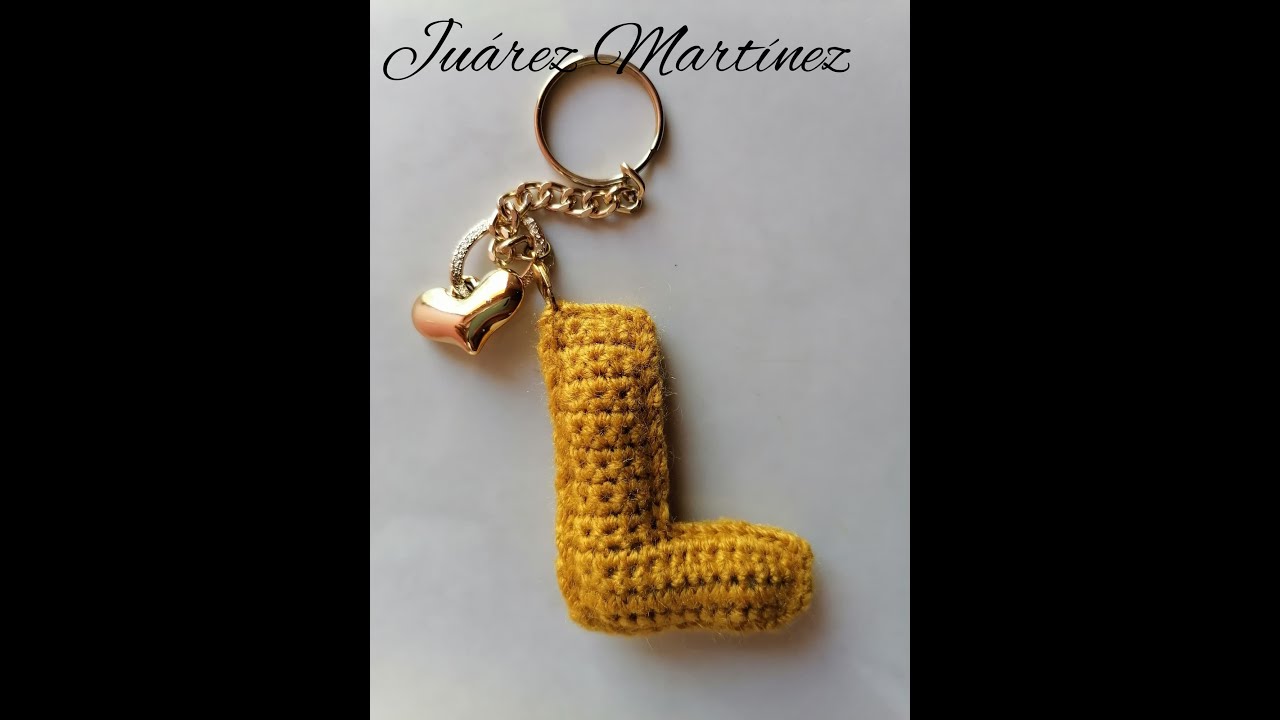 abecedario a crochet letra (L)