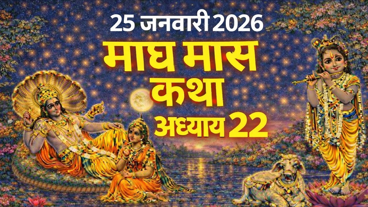 माघ मास महत्तम अध्याय - 22 कथा/magh mas mahatam adhyay -22/जरूर सुनाइए सुख शांति देने वाली है कथा