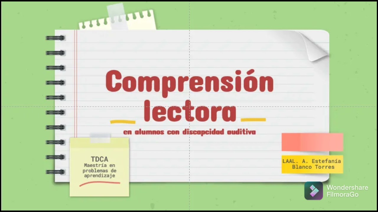 Comprensi&oacute;n lectora en discapacidad auditiva.
