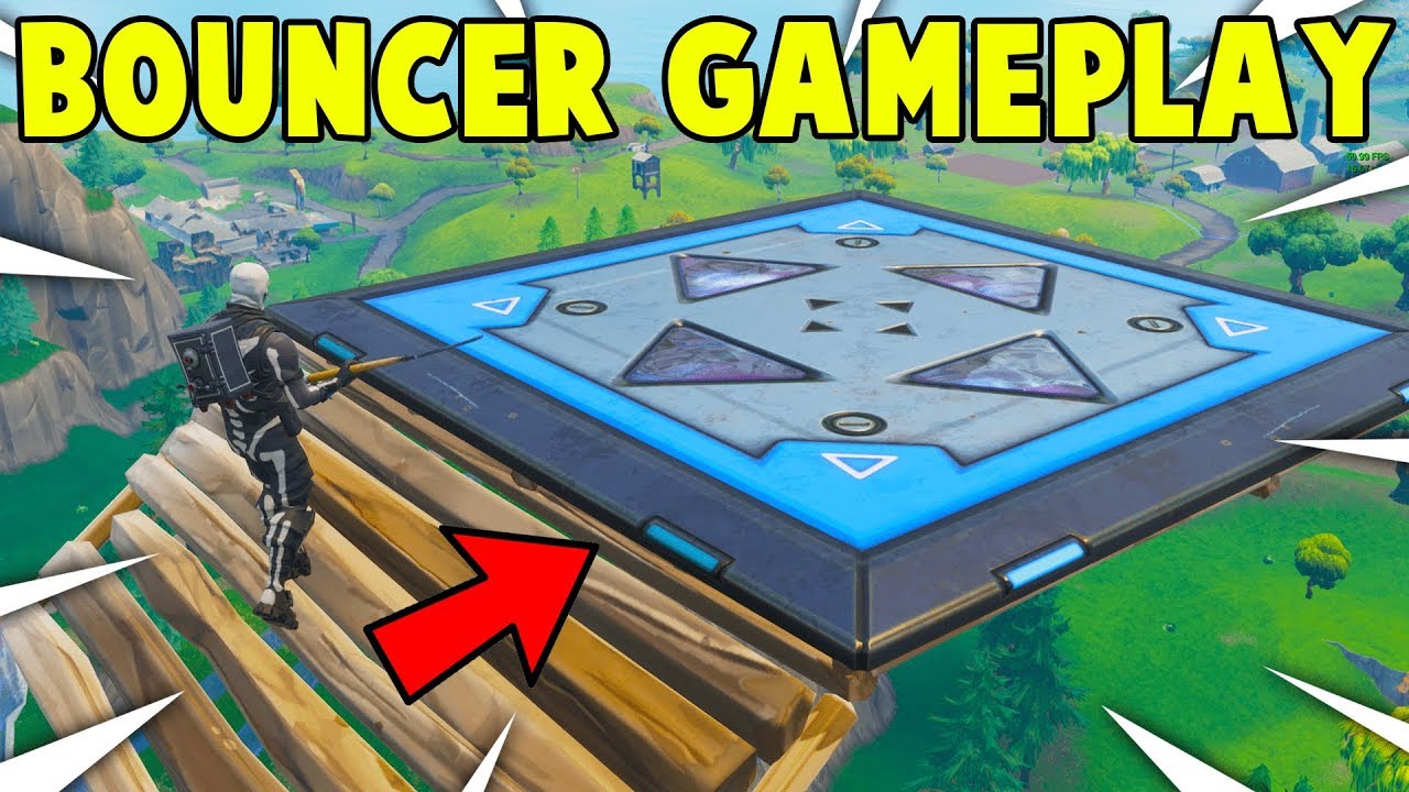 *NEW* 'BOUNCER' ITEM GAMEPLAY! NEW BOUNCER PAD GAMEPLAY! (Fortnite Update Gameplay)