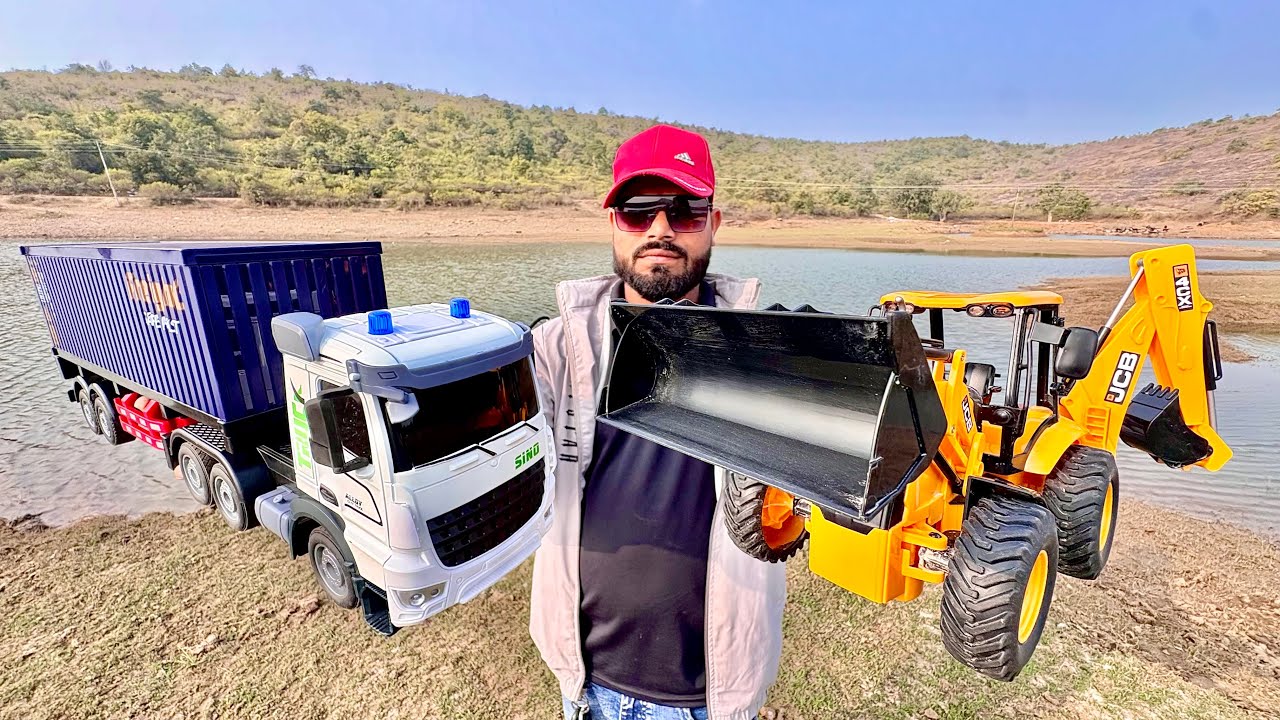 RC JCB Unboxing Vlog | New Tata Dump Truck & JCB 3DX Backhoe Backhoe Loader Remote Control | 