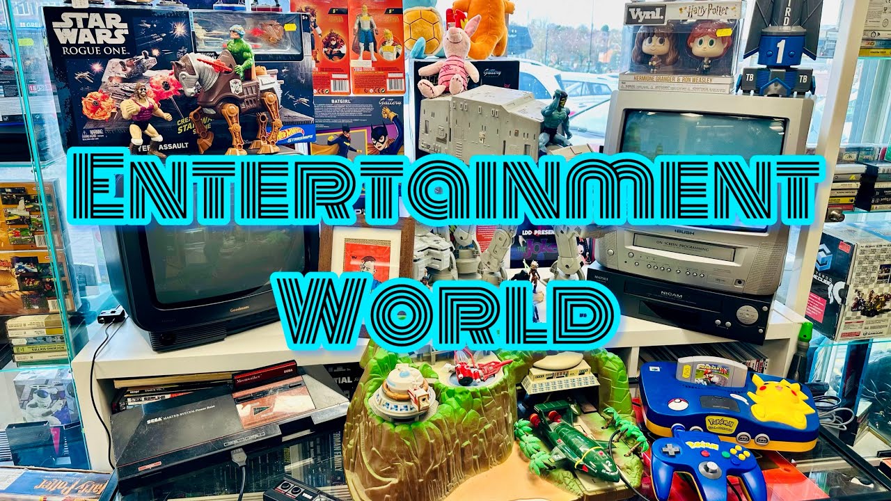 Shop Tour | Entertainment World | Birmingham #retrotoys #records #nostalgia #topbunwalks 