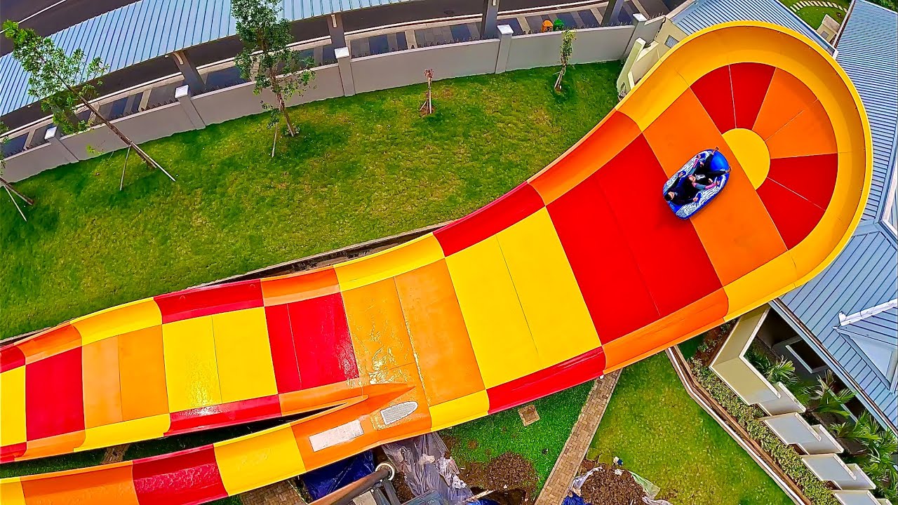 Water Slides at Wahoo Waterworld Bandung in Indonesia