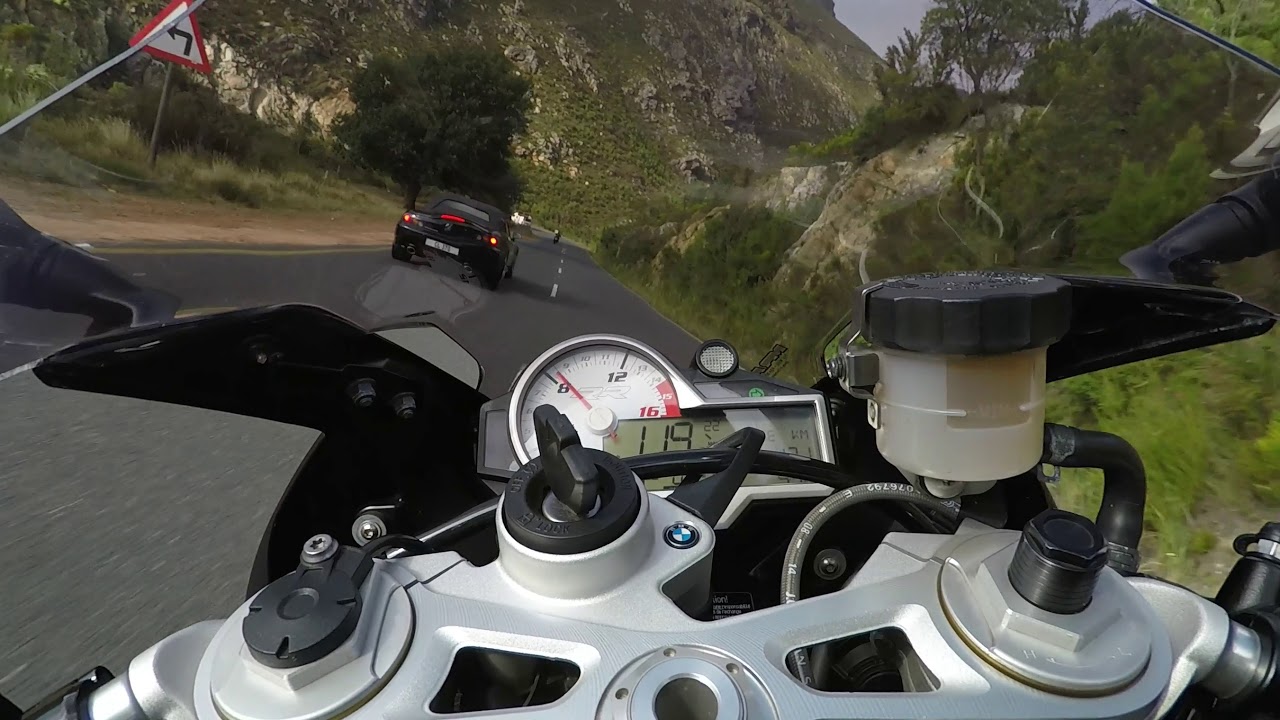 S1000RR chasing Africa Twin