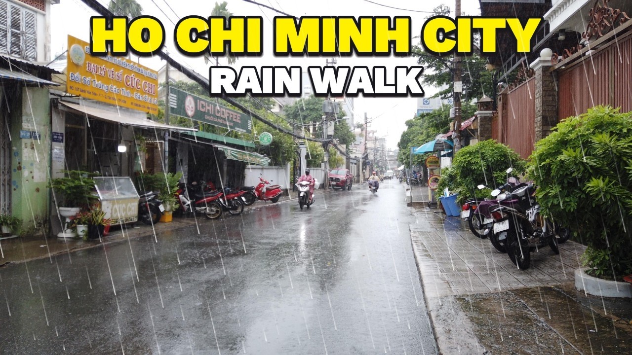 [4K] Walking in the rain ☔️ Vietnam 😴 Relax & Fall Asleep Fast 💤 (Sep.2024)