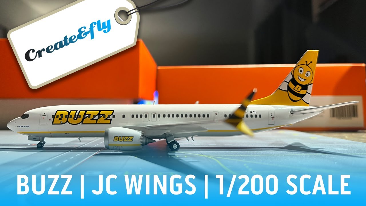 JC Wings Buzz Airlines / Ryanair Boeing 737 MAX 8. 1/200 Scale. Quick Overview.
