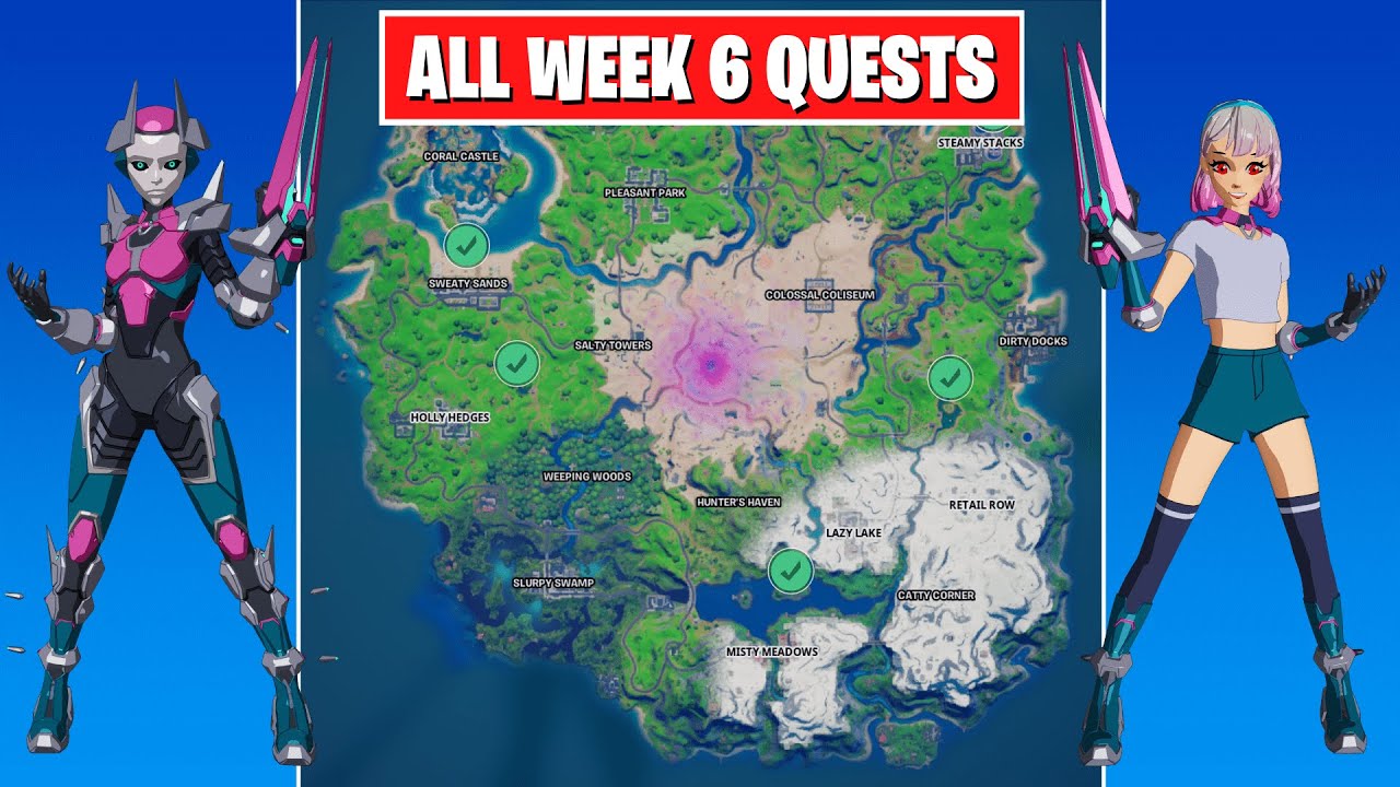 All Week 6 Epic and Legendary Quests Guide (415,000 XP)! - Fortnite Chapter 2 Season 5