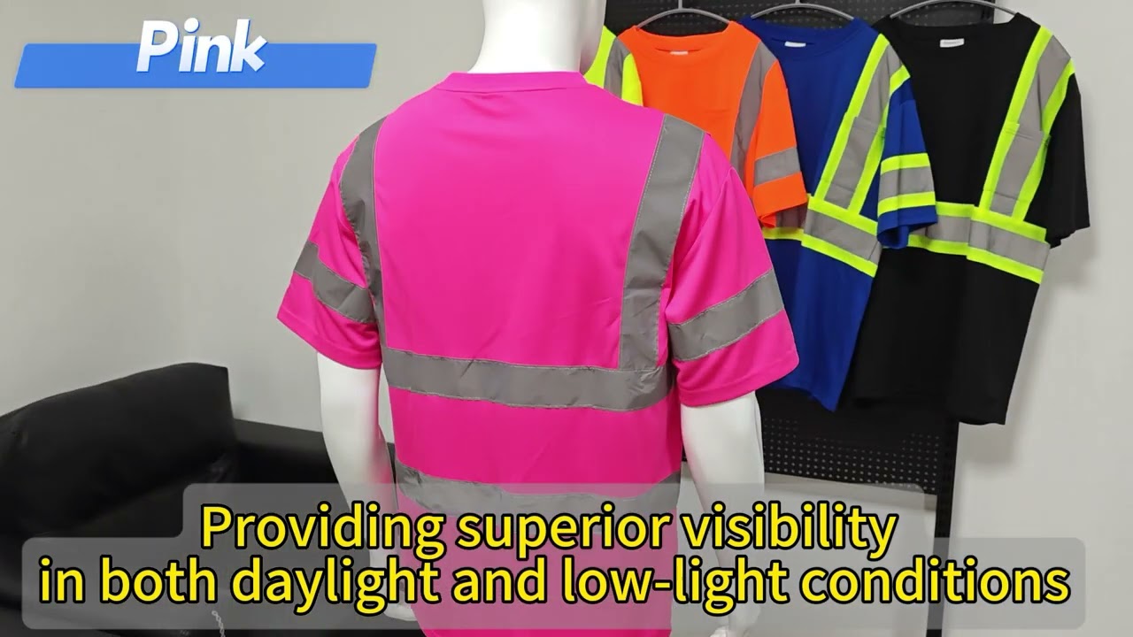 ProtectX Reflective Short Sleeve High Visibility Heavy-Duty Safety T-Shirt