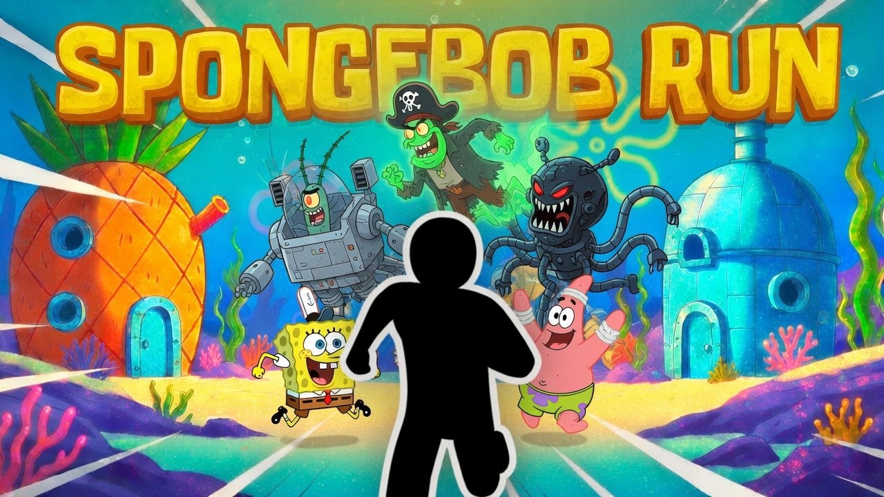 SPONGEBOB RUN 🍍 | Погоня в Бикини Боттом | Интерактивная разминка с эффектом погружения | Трениро...